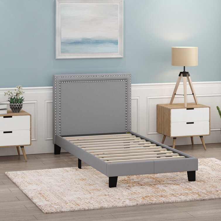 Nailhead trim on sale bed frame